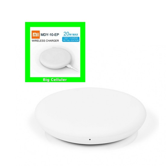 CARREGADOR RÁPIDO SEM FIO XIAOMI MI 20W BRANCO